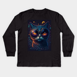 Techno T-Shirt - Techno Organism - Catsondrugs.com - Techno, rave, edm, festival, techno, trippy, music, 90s rave, psychedelic, party, trance, rave music, rave krispies, rave flyer T-Shirt Scale + Placement Kids Long Sleeve T-Shirt